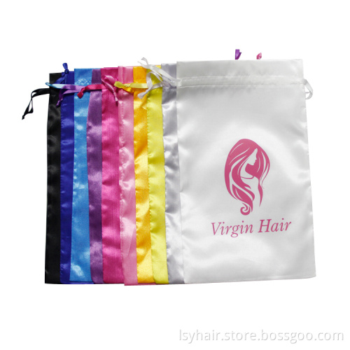 Silk Satin Bags Custom Logo For Hair Extensions Bundles Private Name Hair Extension Packaging  Buy Hair Get Free Private Labels